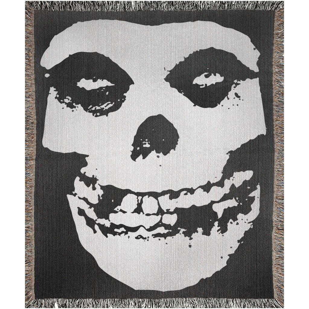 Grunge Skull Woven Throw Blanket