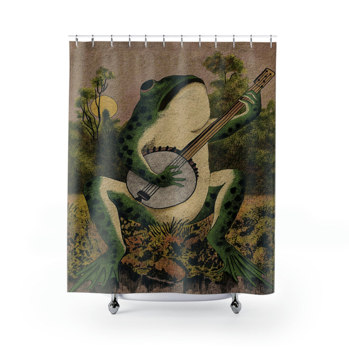 Banjo Frog Shower Curtain