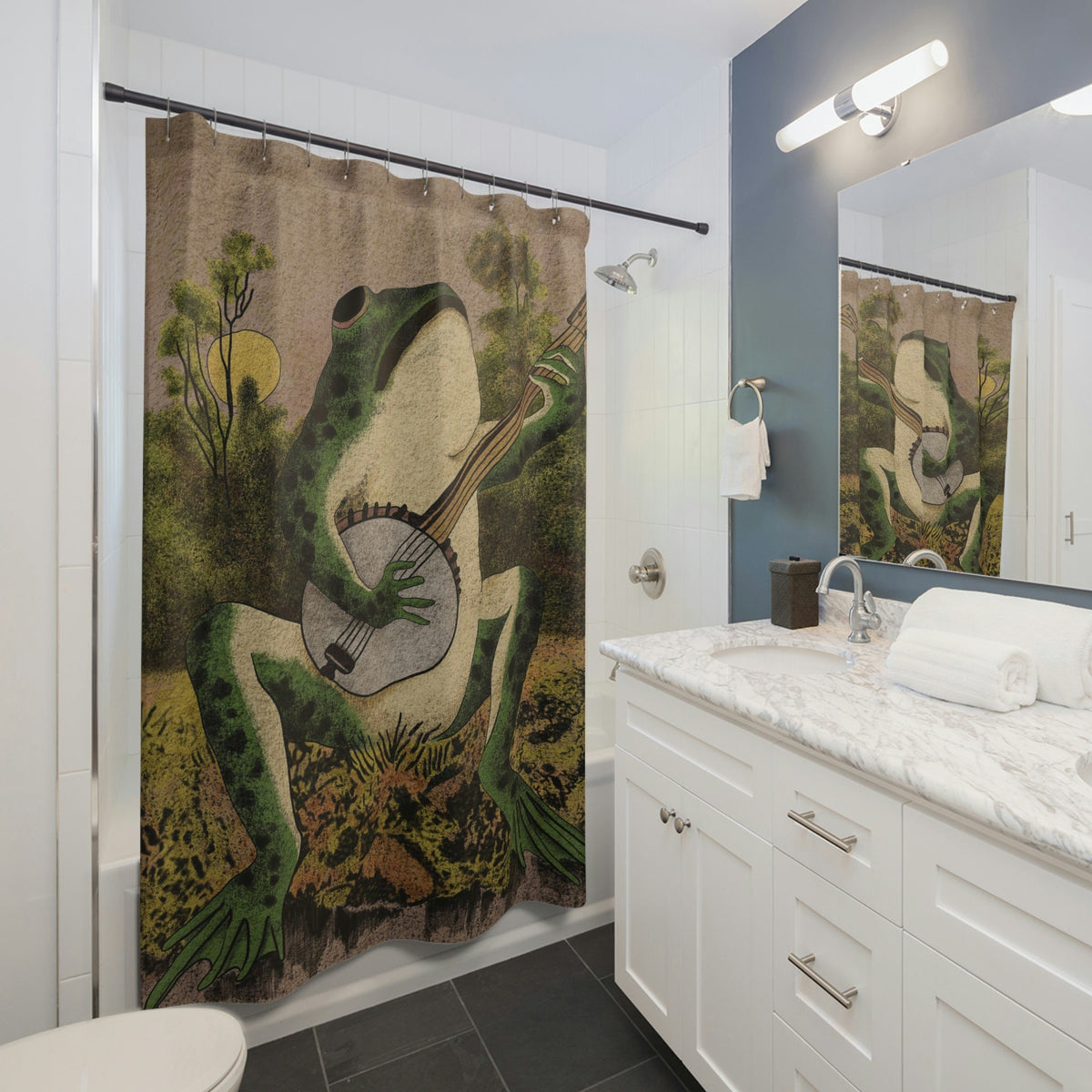 Banjo Frog Shower Curtain