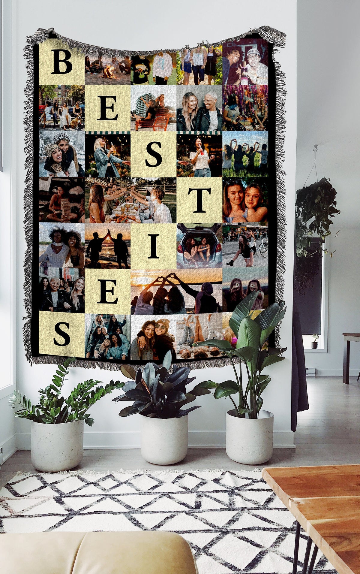 Custom Photo Collage Woven Blanket