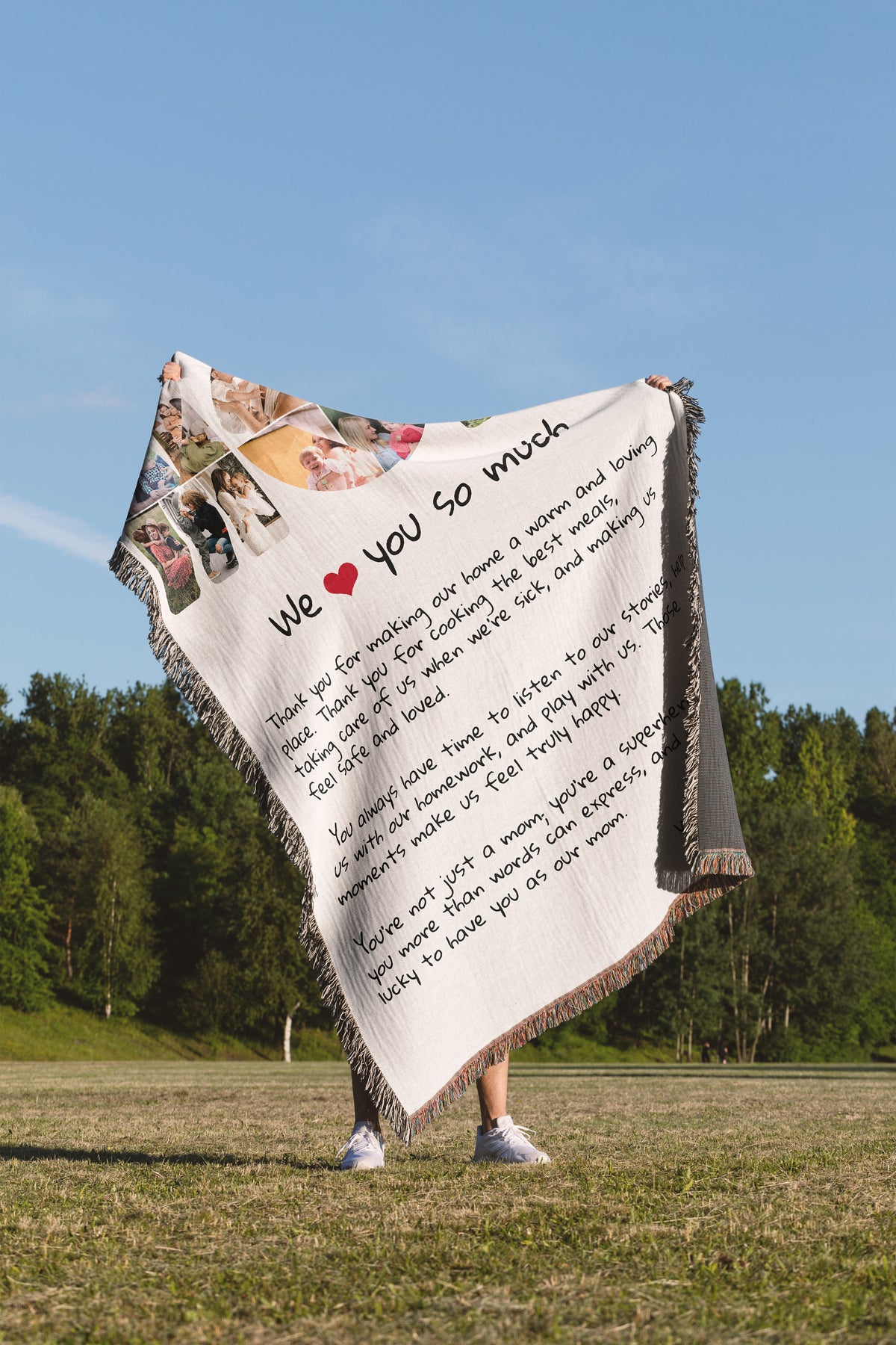 Love Letter Photo Collage Blanket