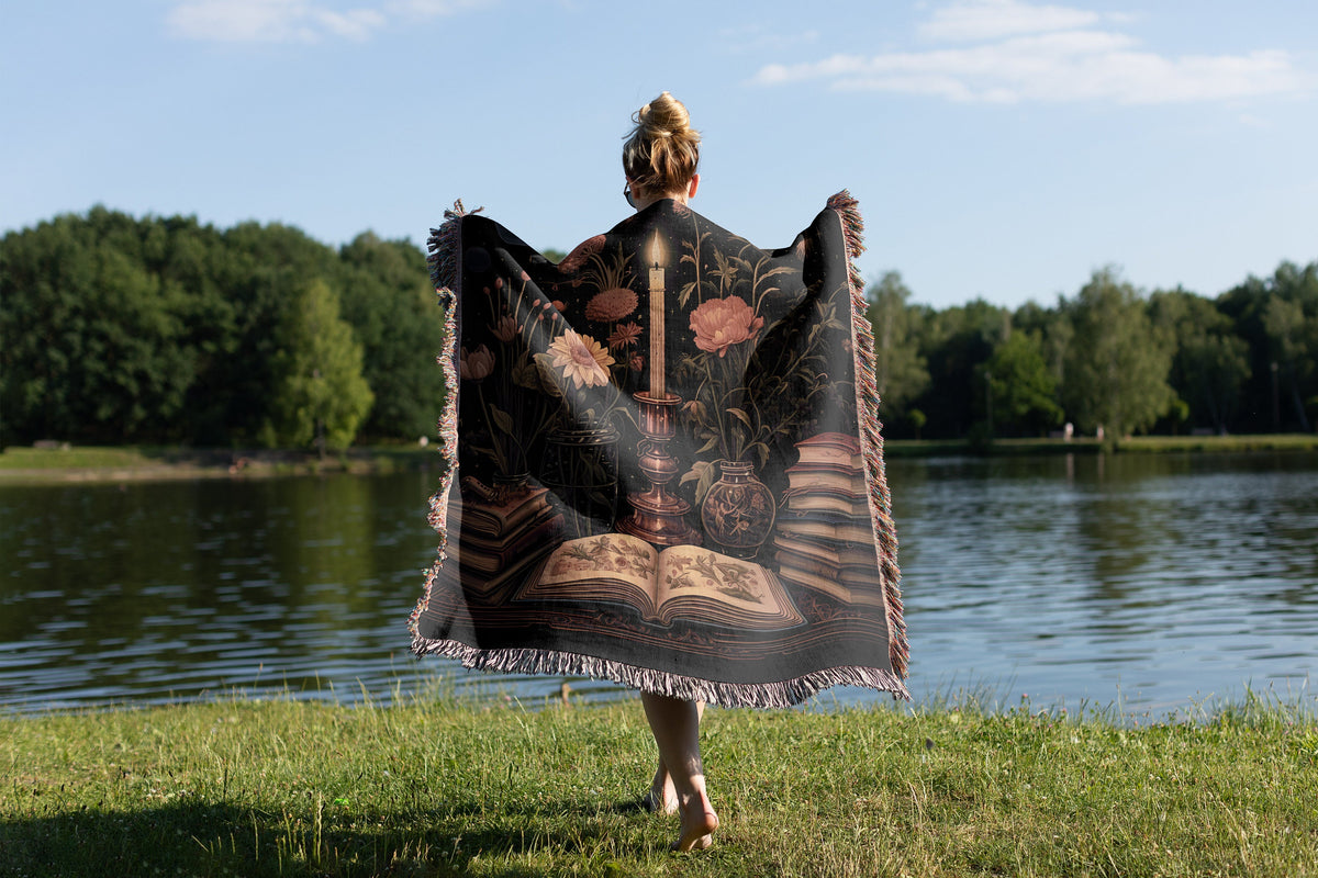 Mystical Candlestick Throw Blanket