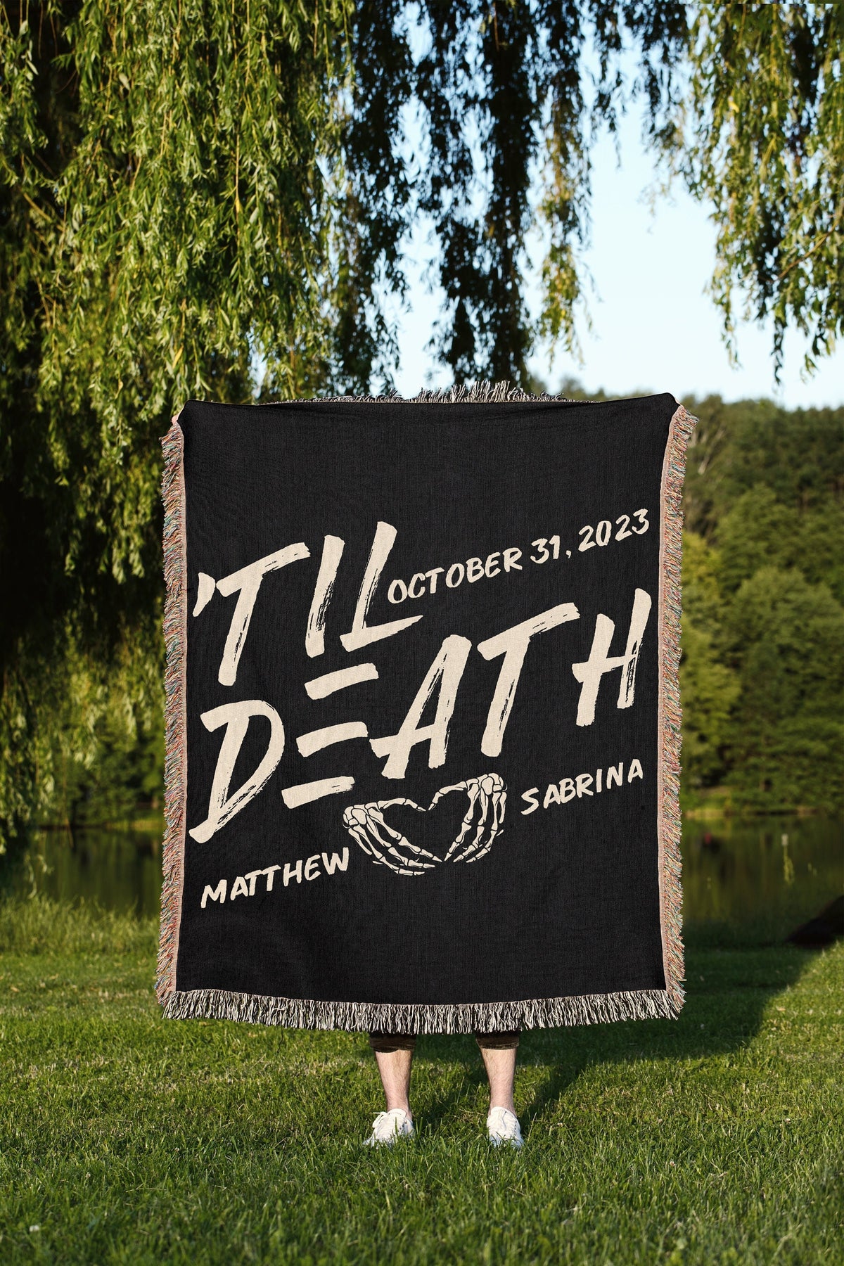 Minimalist Til Death Do Us Part Throw Blanket