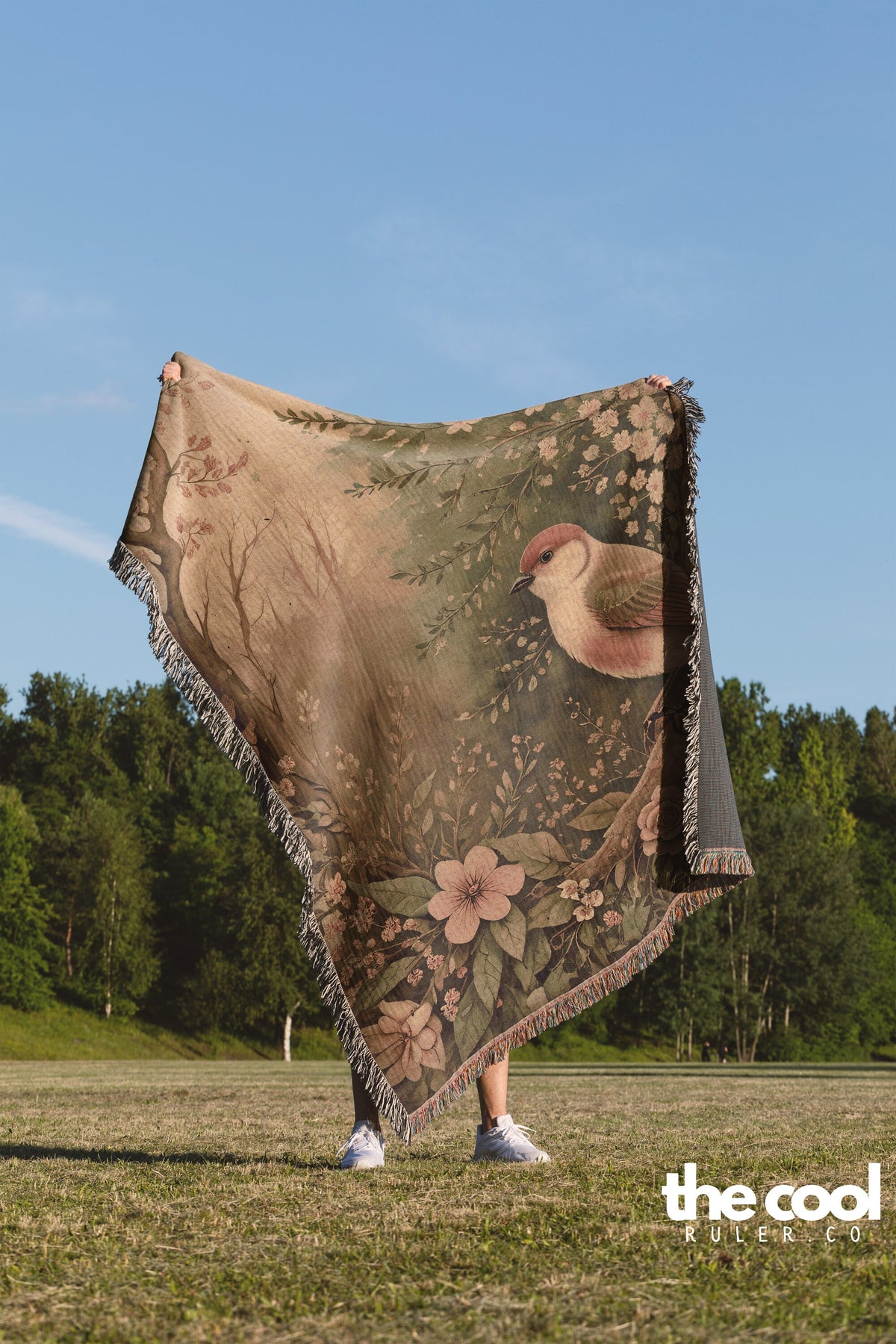 Woodland Bird Throw Blanket