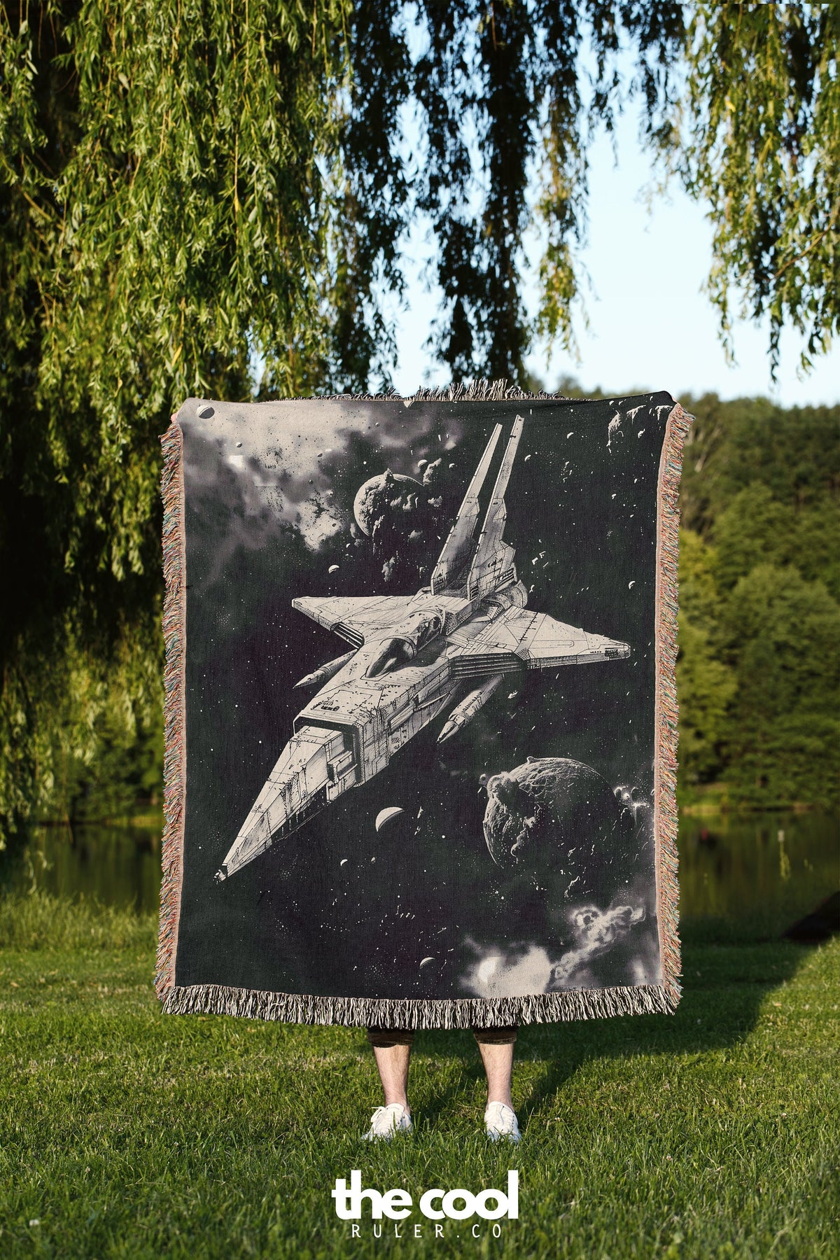 Spaceship  Tapestry Blanket