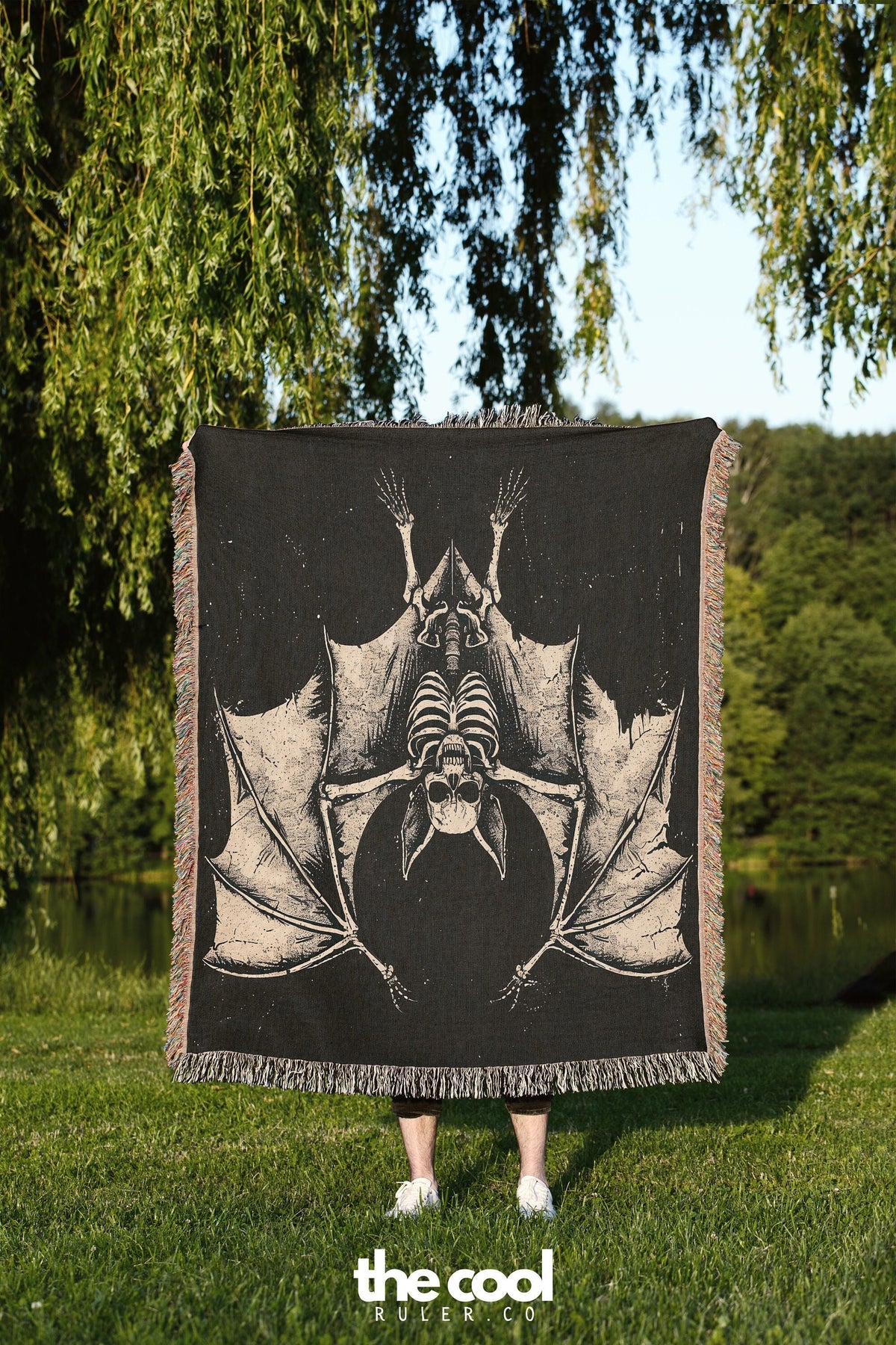 Bat Skeleton  Throw Blanket