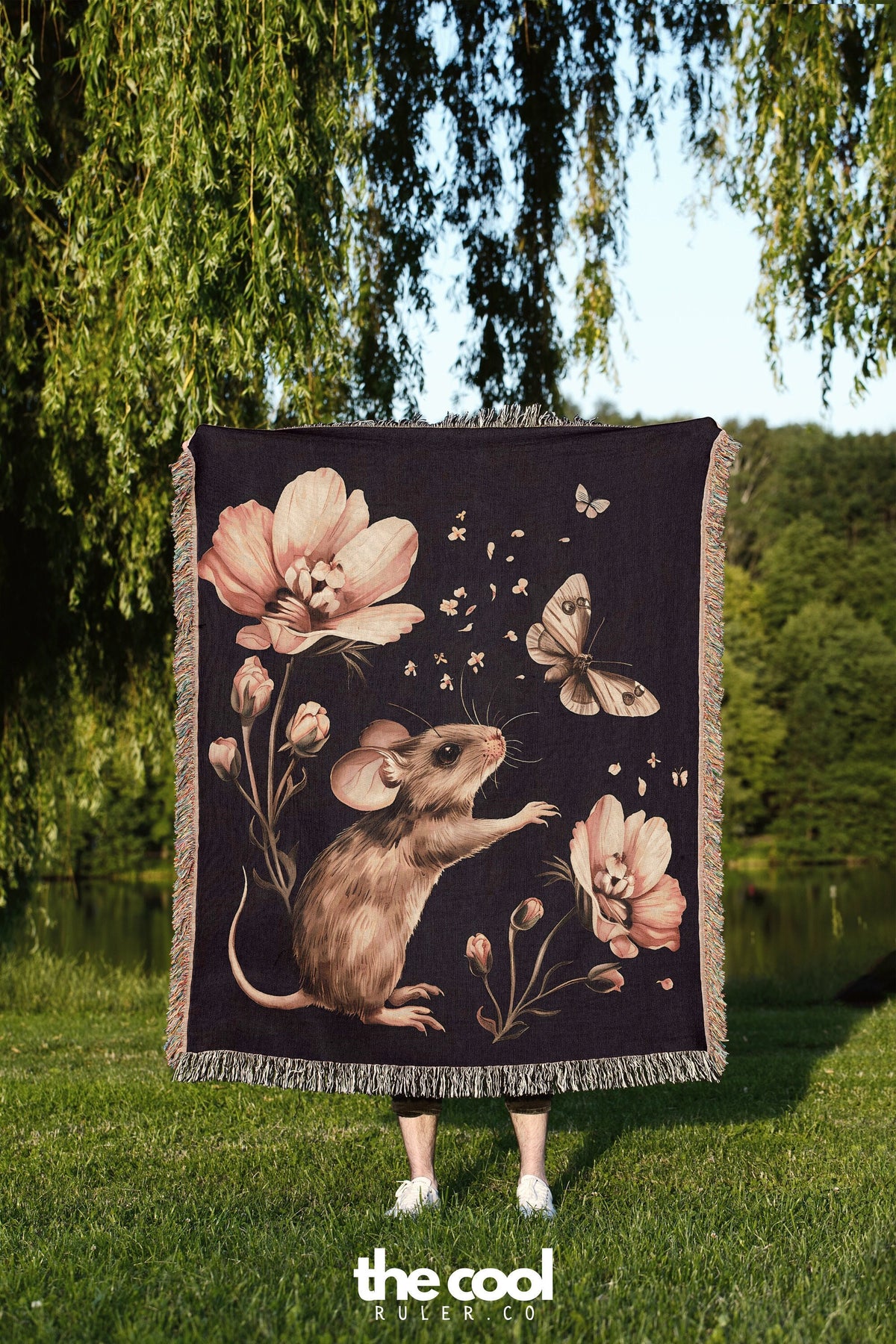 Playful Mouse Tapestry Blanket