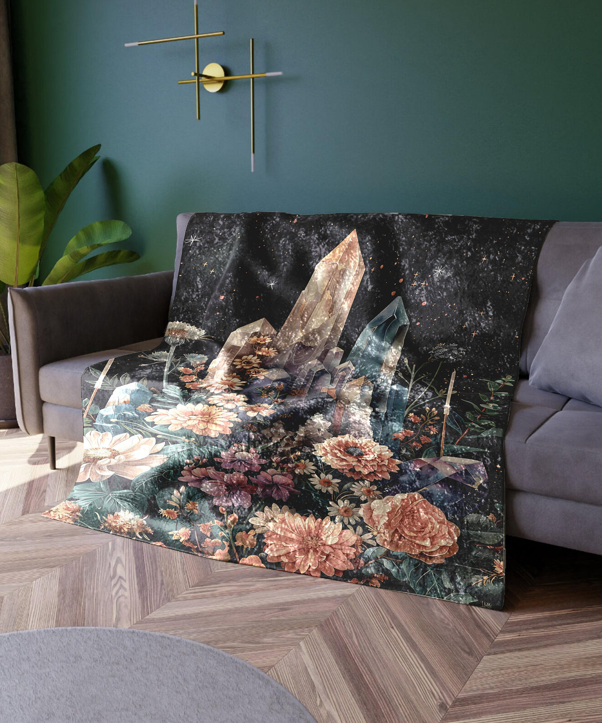 Moody Gemstone Art Throw