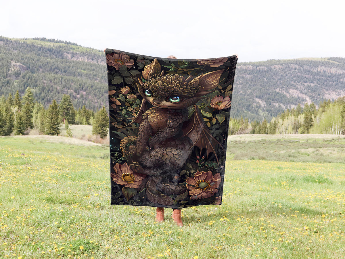 a blanket with a picture of a cat on it