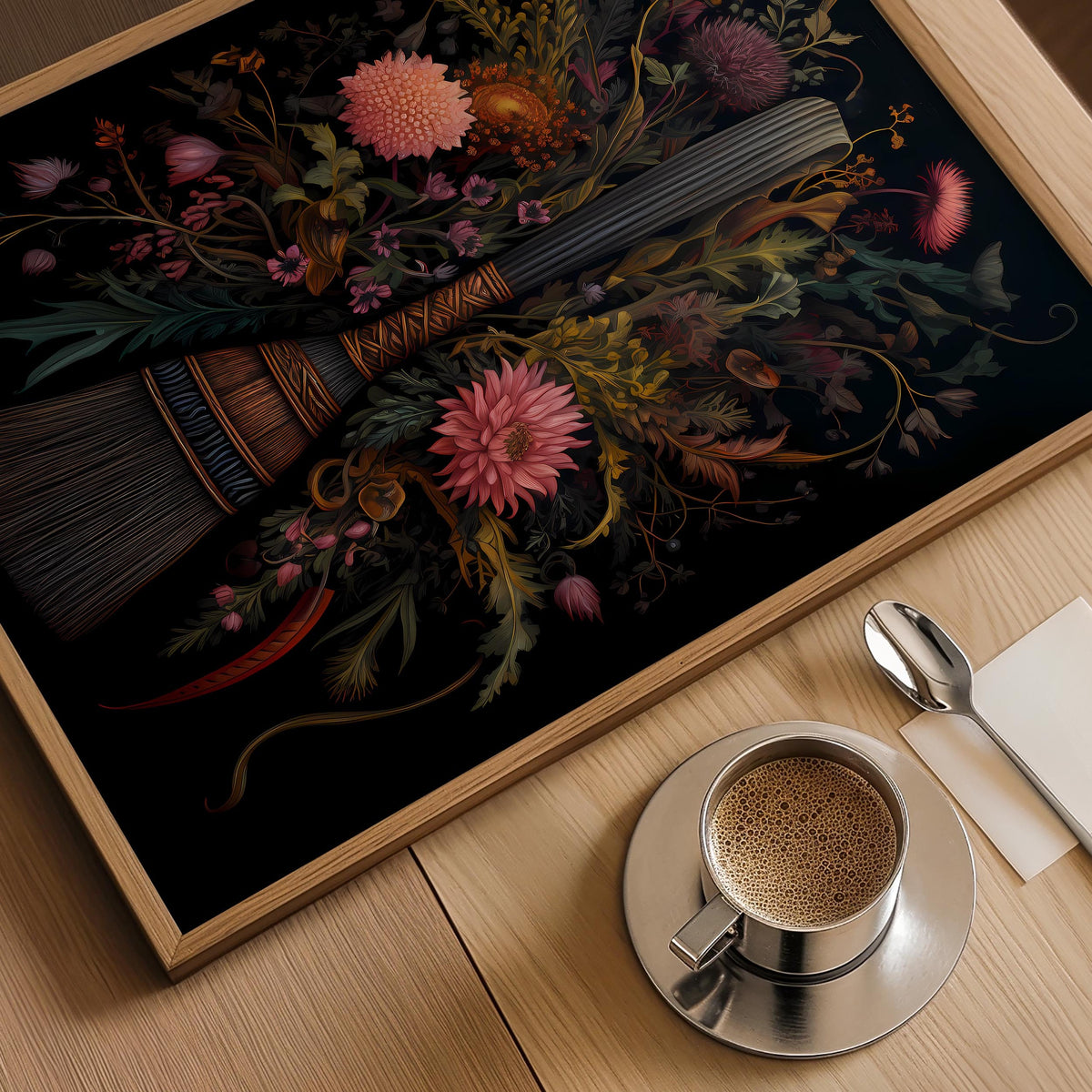 a cup of coffee sitting on top of a saucer