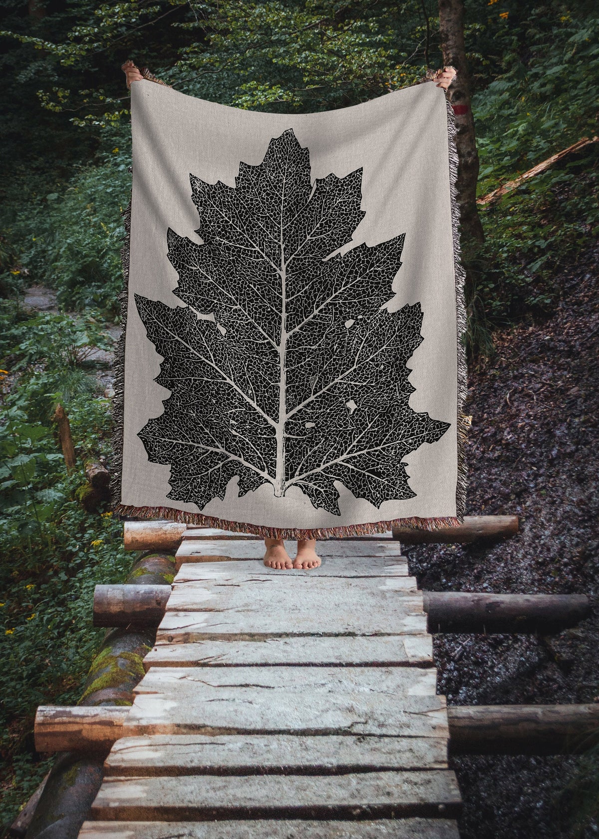 Vintage Leaf  Blanket