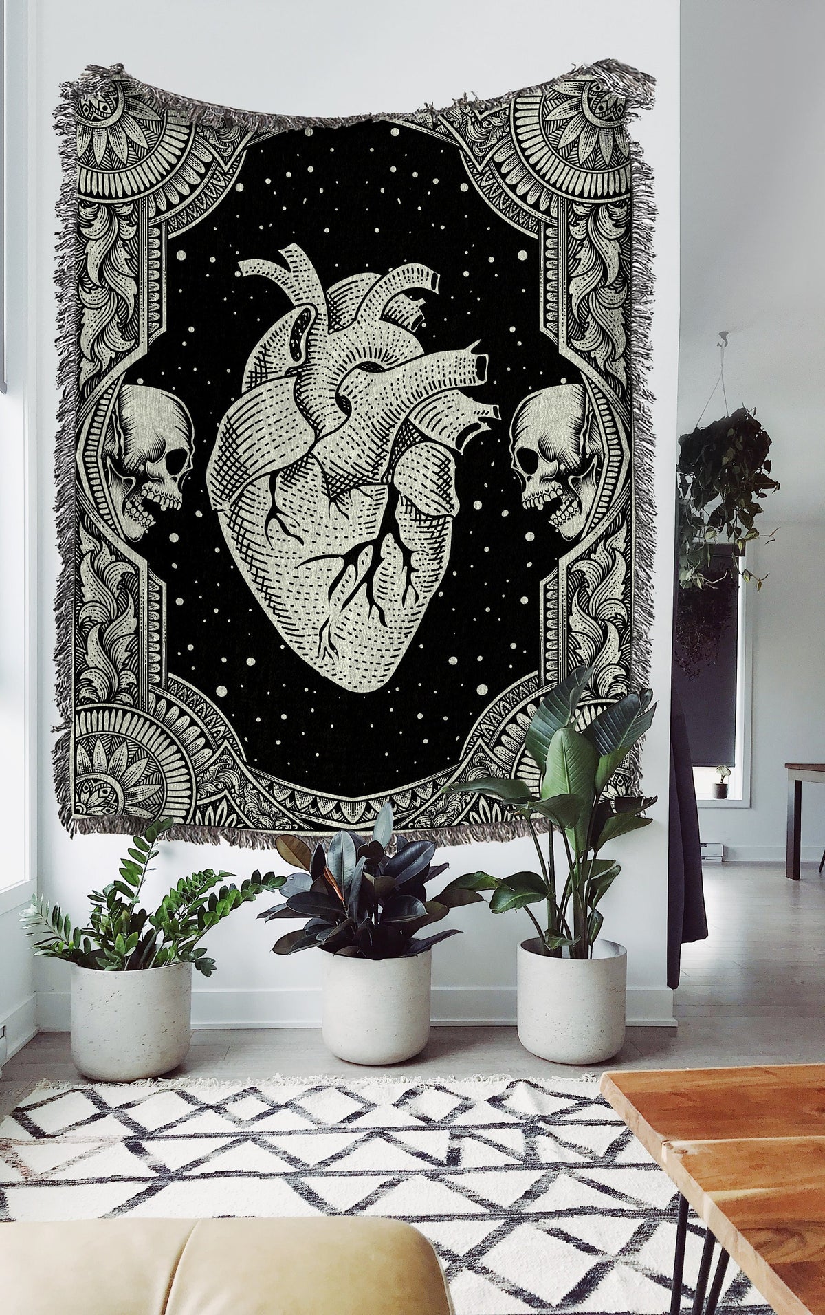 Gothic Heart  Throw Blanket