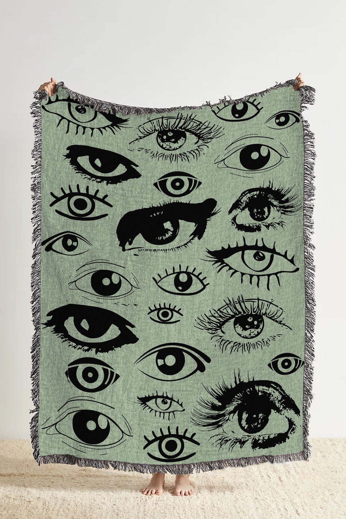 Evil Eye Pattern  Throw Blanket