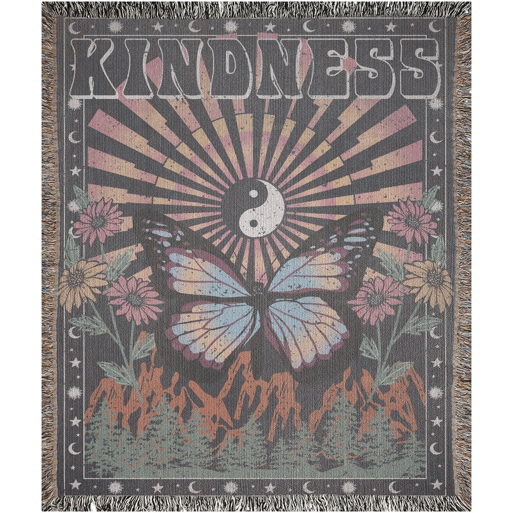 Hippie Spiritual  Fringe Blanket