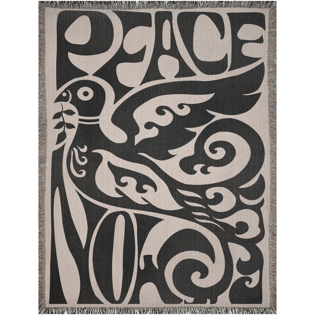 PEACE NOW 1960s  Throw Blanket
