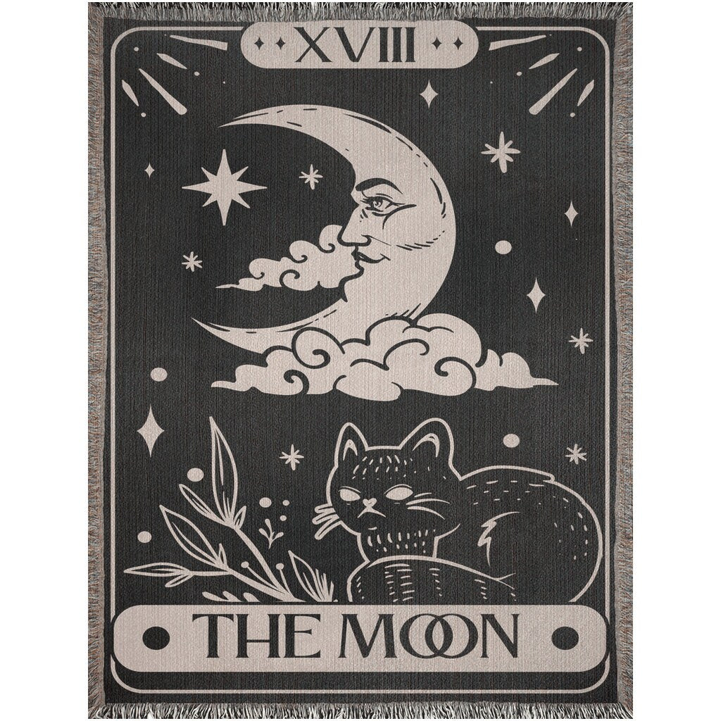 Moon Tarot Card  Throw Blanket