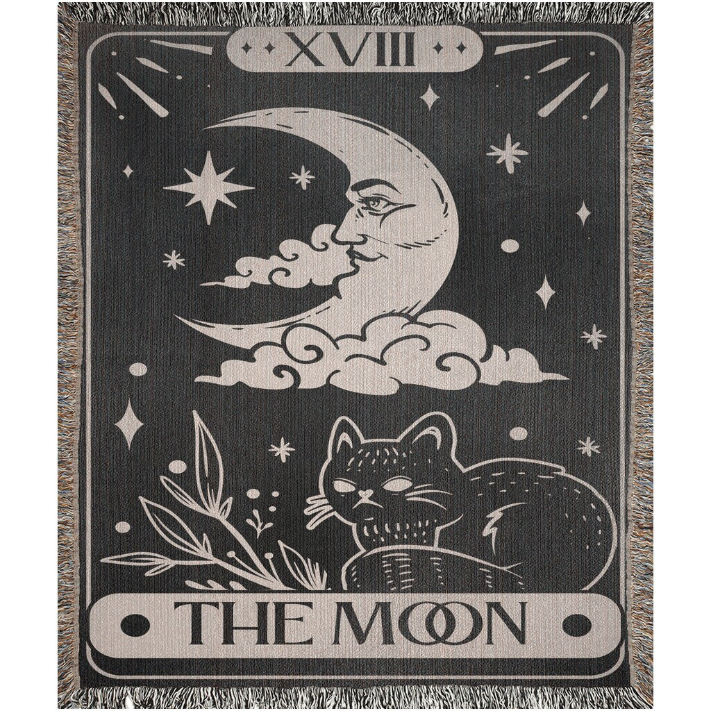 Moon Tarot Card  Throw Blanket