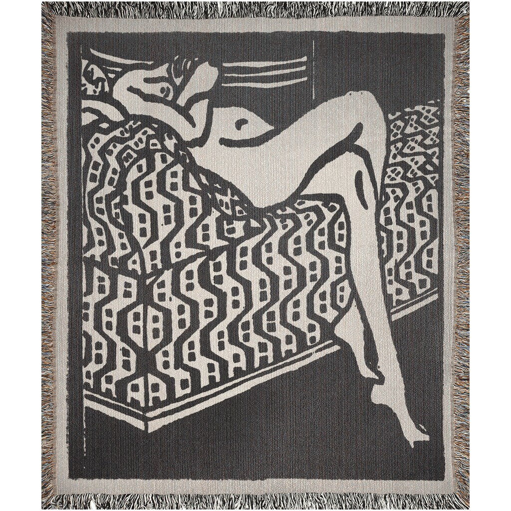 Relaxed Girl Throw Blanket by Ernst Ludwig Kirchner