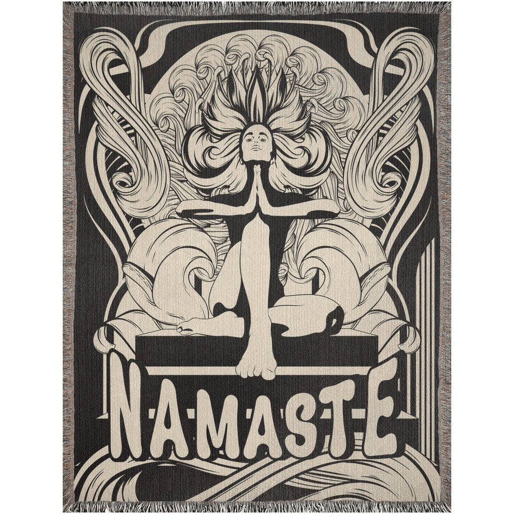 Namaste  Throw Blanket