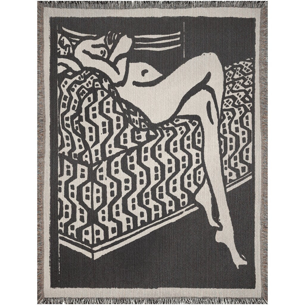 Relaxed Girl Throw Blanket by Ernst Ludwig Kirchner