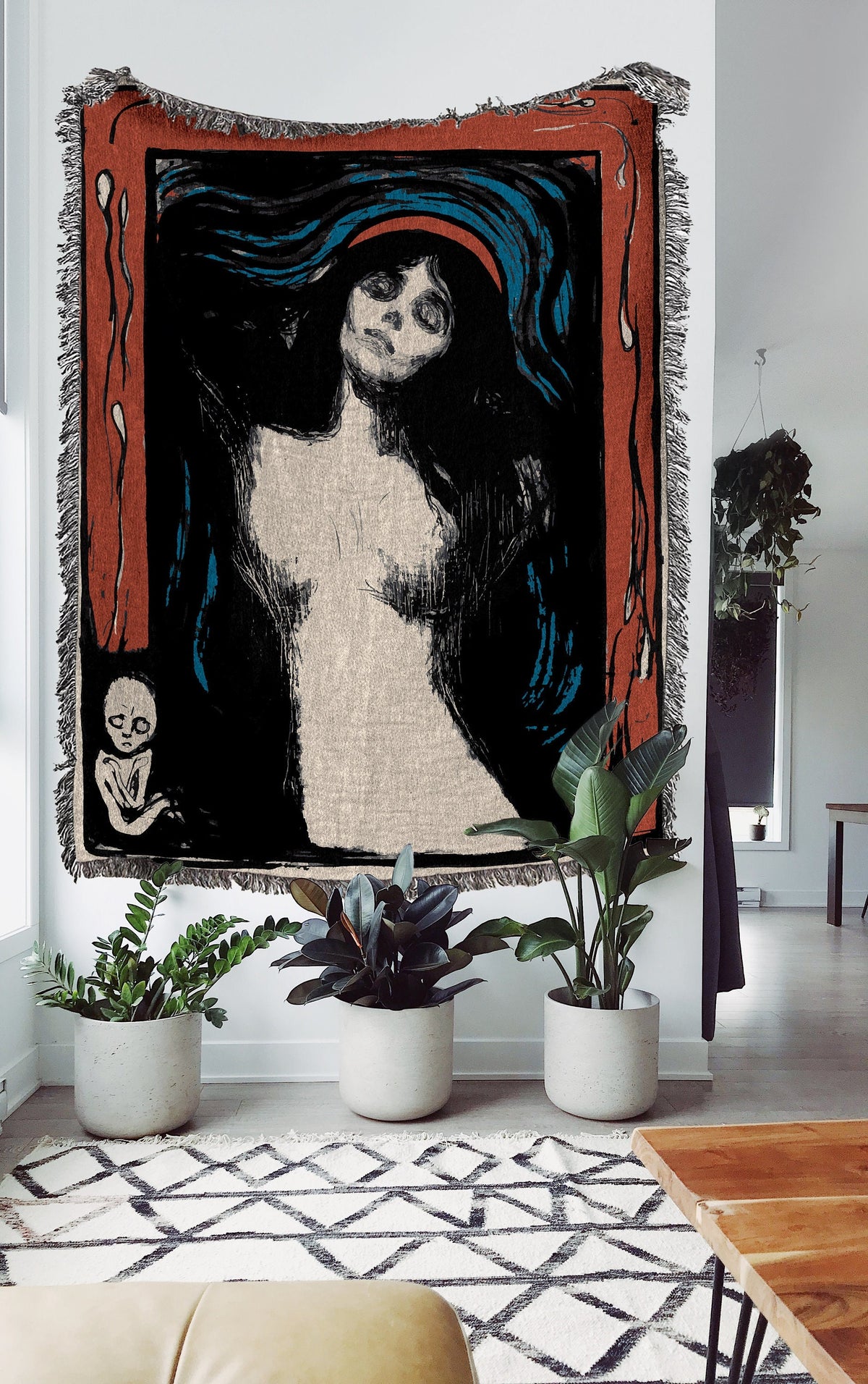 Madonna Famous Art Print Throw Blanket