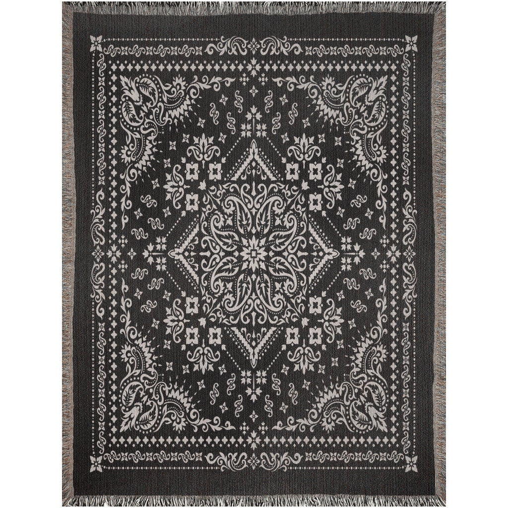 Paisley Bandana  Throw Blanket