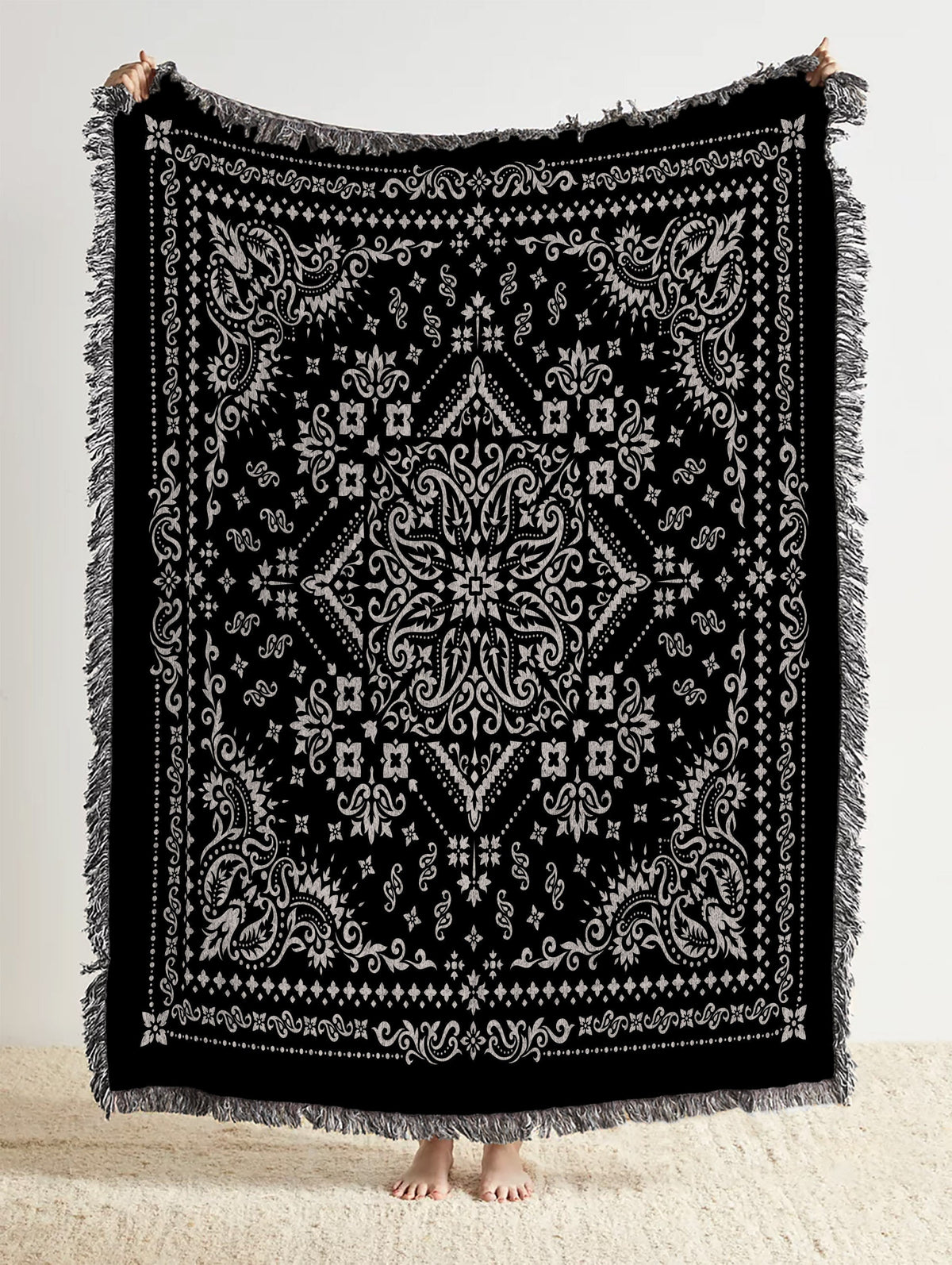 Paisley Bandana  Throw Blanket