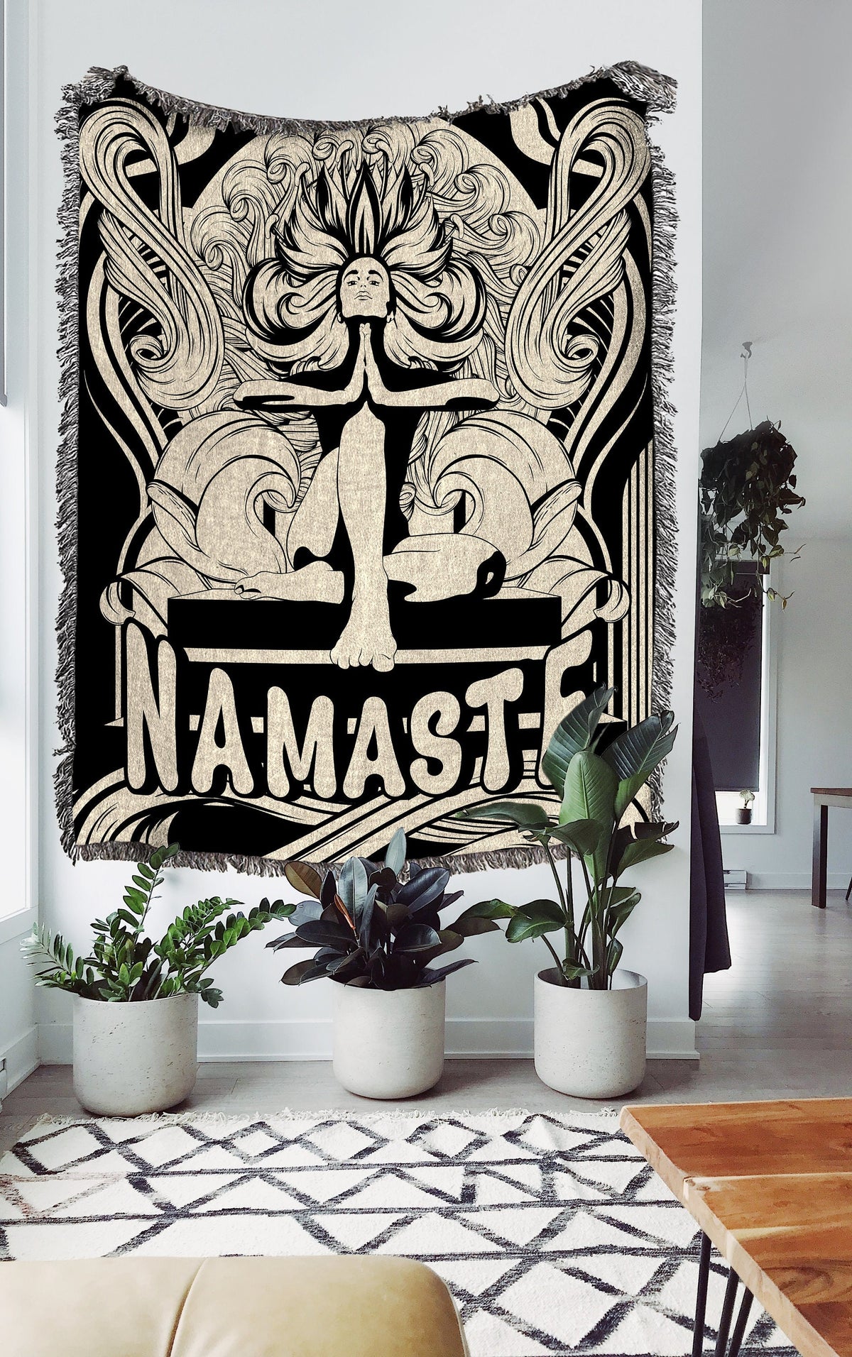 Namaste  Throw Blanket