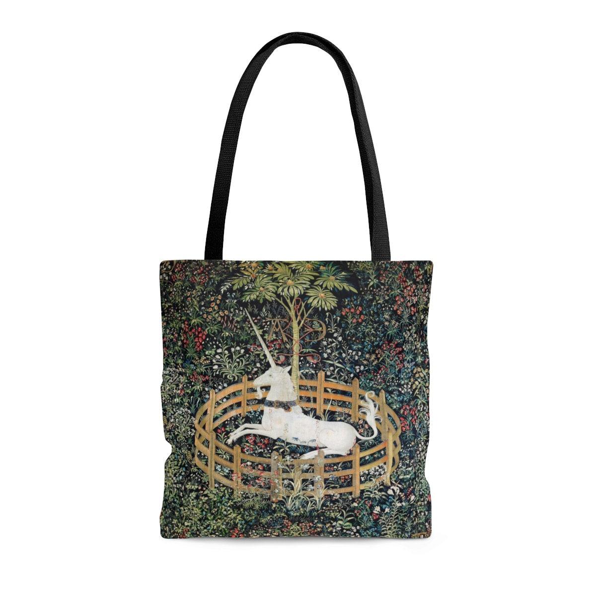 Captive Unicorn Print Vintage Art Tote Bag - TheCoolRuler