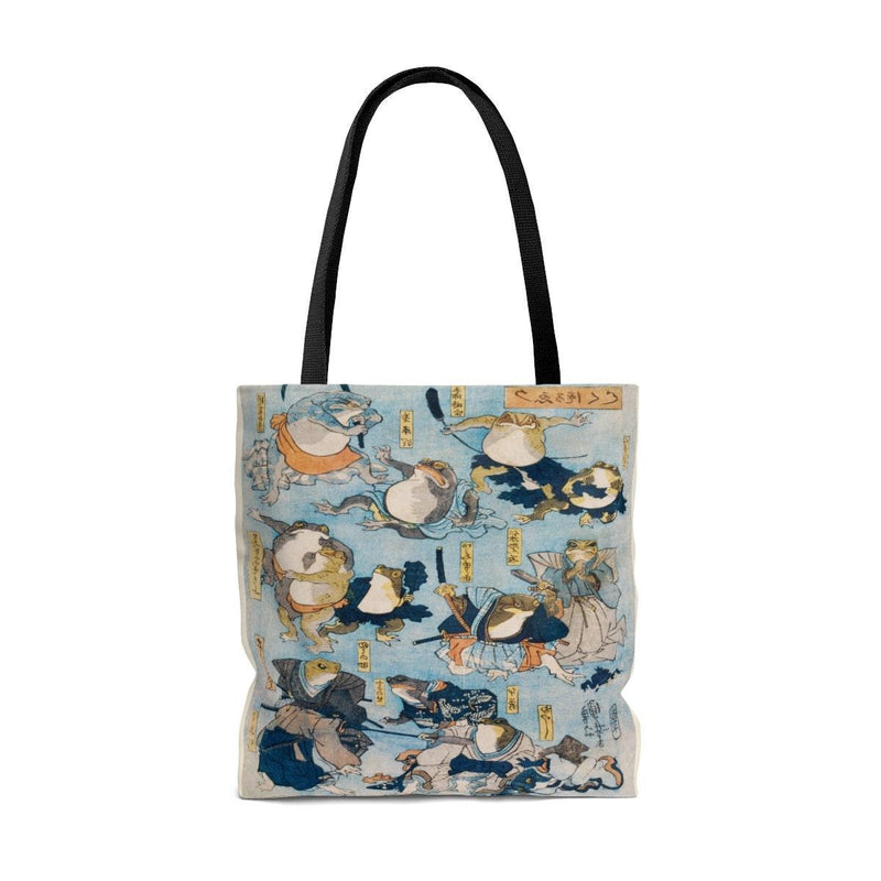 Samurai Frogs Print Tote Bag - TheCoolRuler