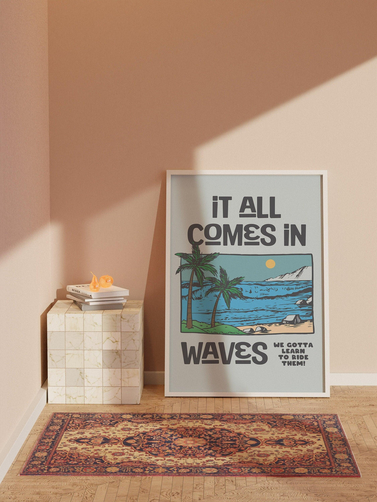 It All Comes in Wave Vertical Poster - TheCoolRuler
