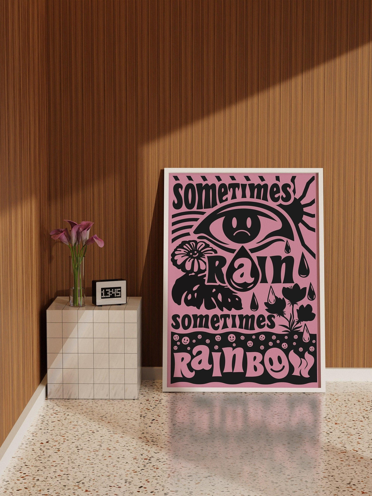 Sometimes Rain Sometimes Rainbow Vertical Poster - TheCoolRuler