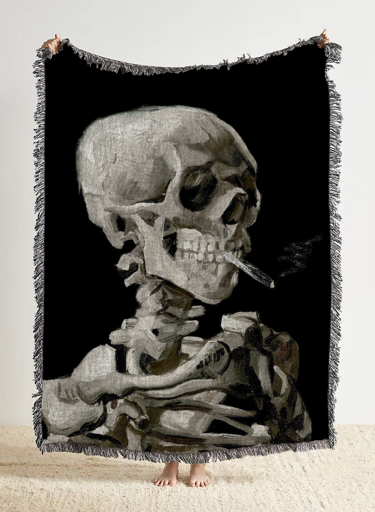 Vincent Van Gogh Skull  Blanket