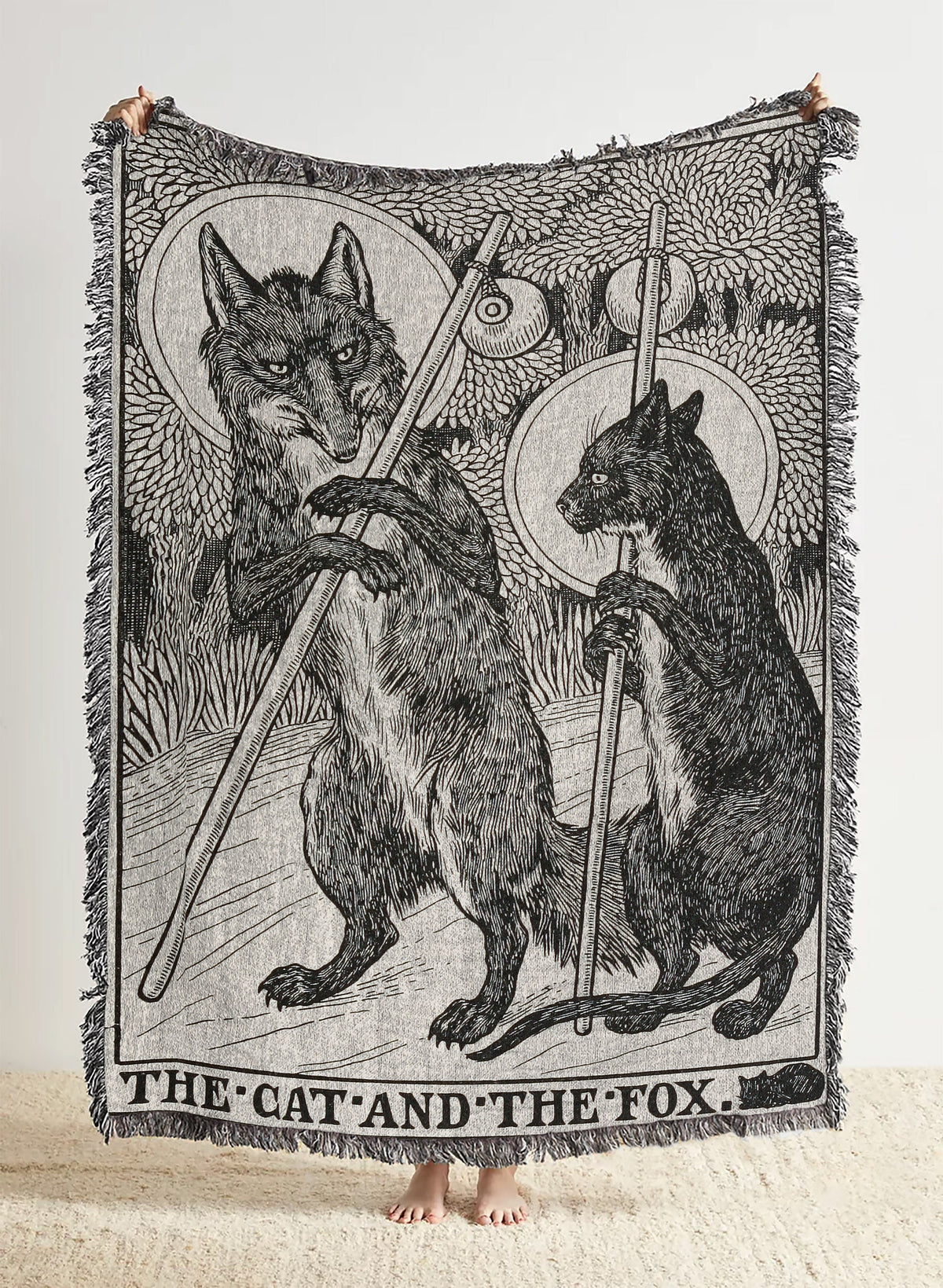 The Fox and Cat (1900)  Throw Blanket