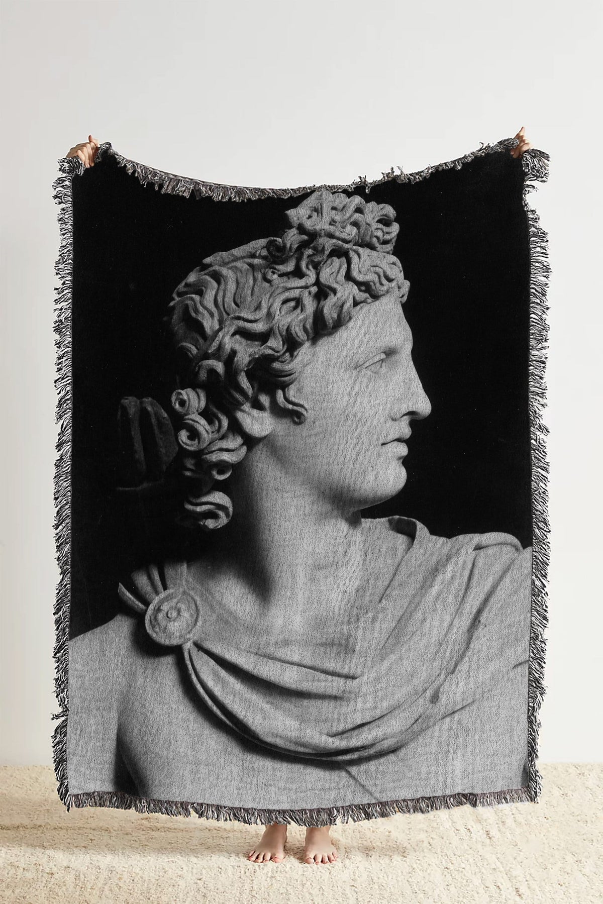 Apollo Statue  Throw Blanket