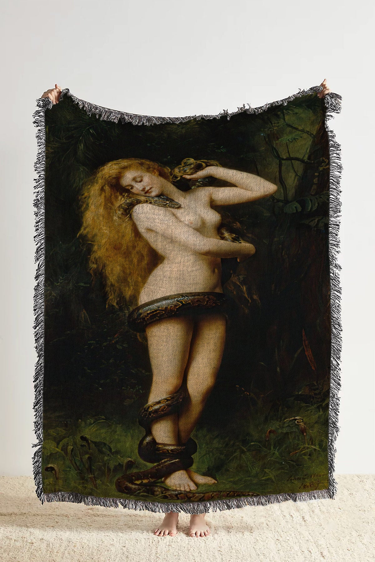 John Collier Lilith  Throw Blanket