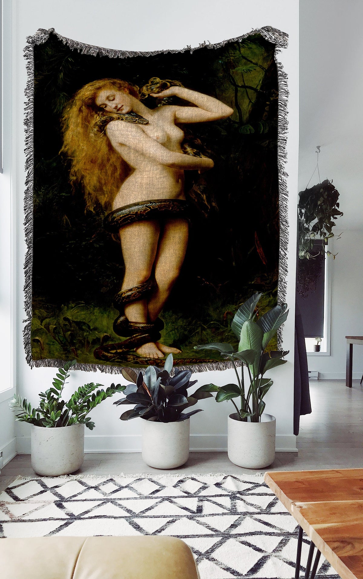 John Collier Lilith  Throw Blanket