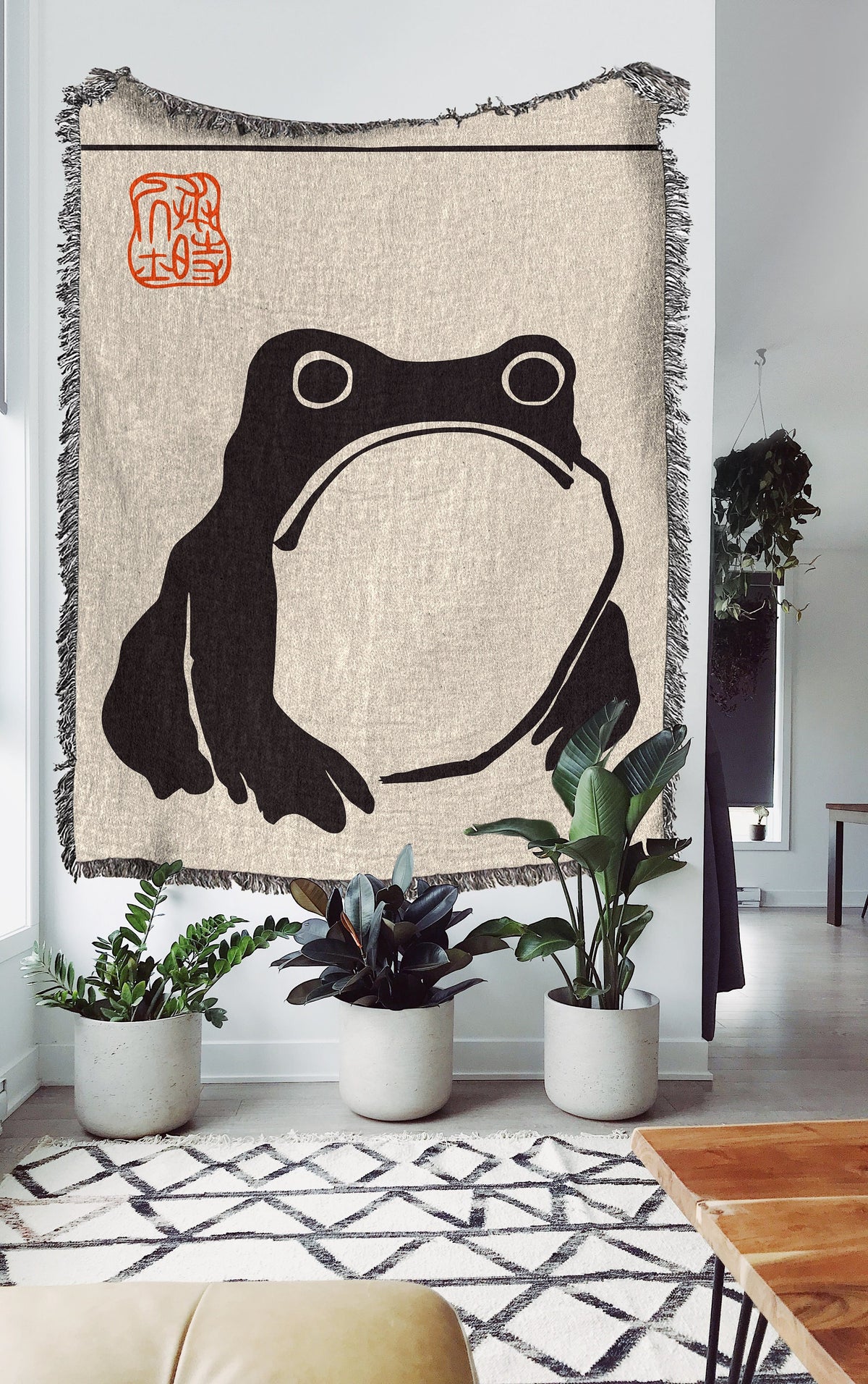 Matsumoto Hoji Frog  Throw Blanket