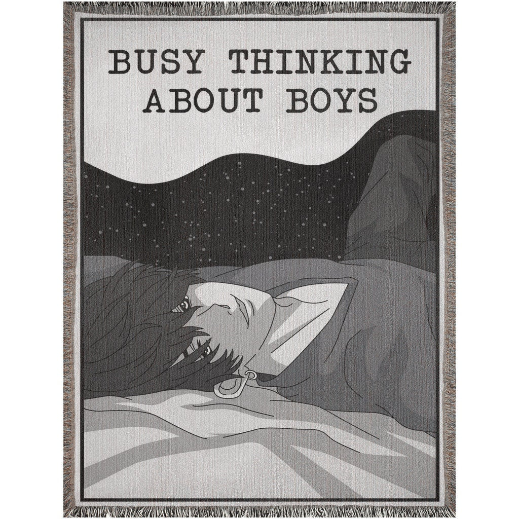 Thinking About Boys  Throw Blanket
