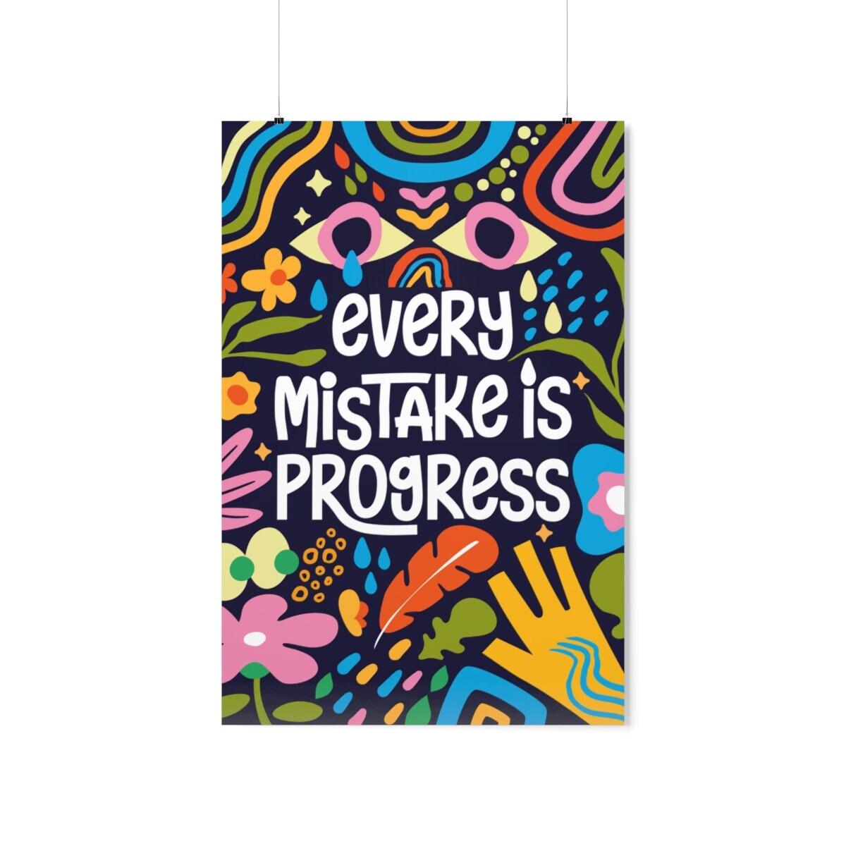 Every Mistake is Progress Vertical Poster - TheCoolRuler