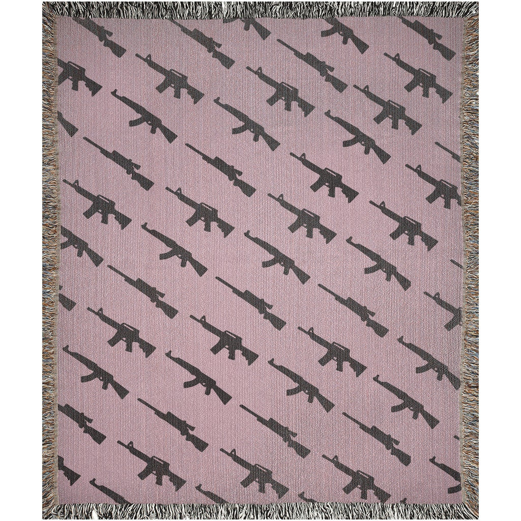 Grunge Gun Pattern  Throw Blanket