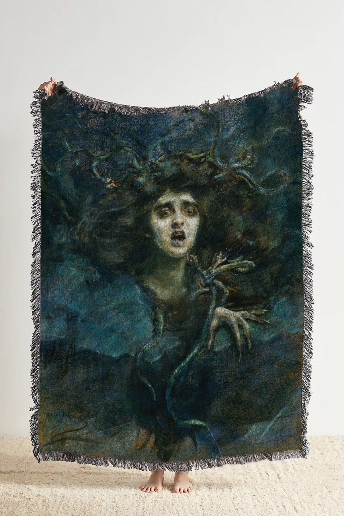Medusa (1892) Throw Blanket