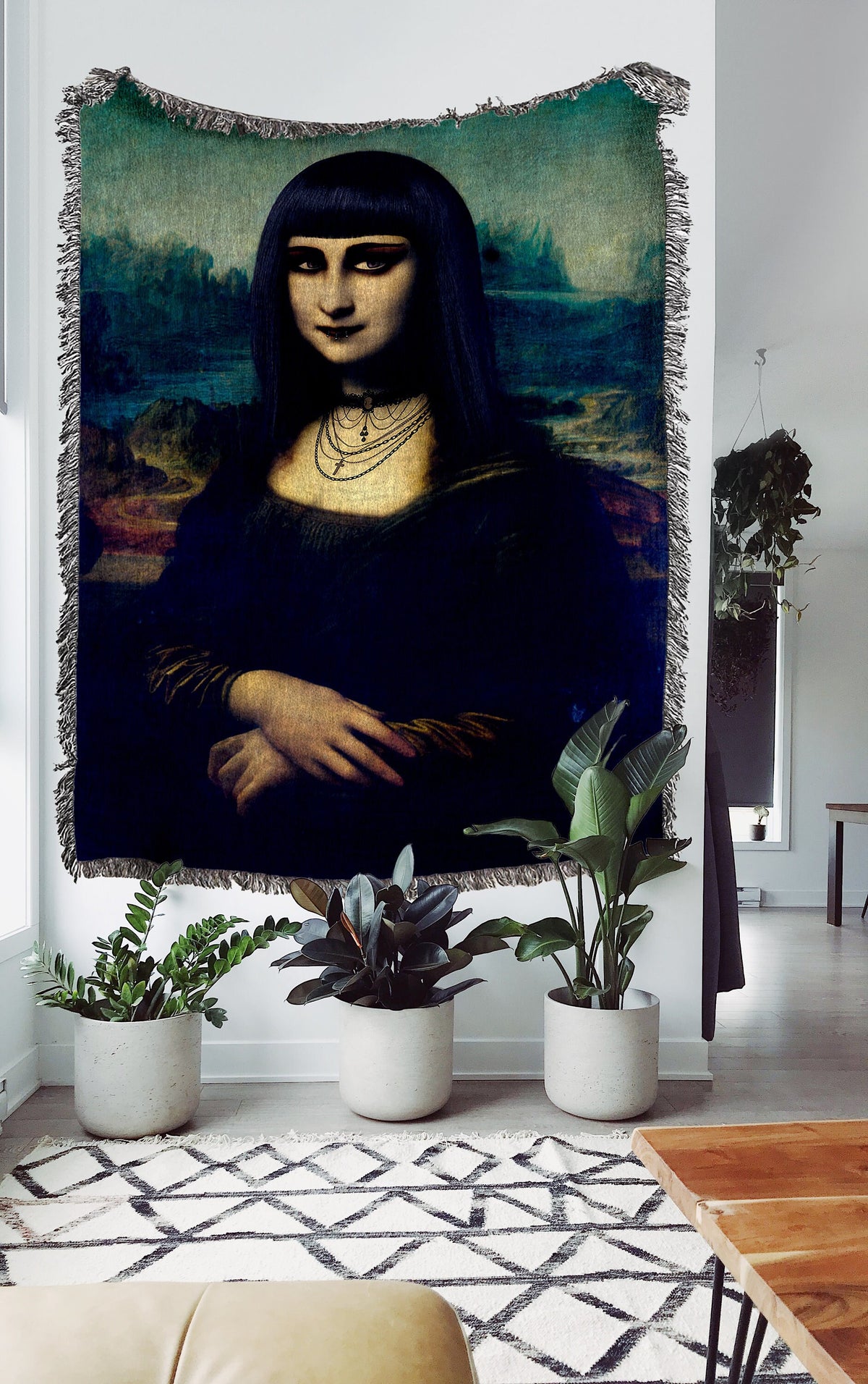 Emona Lisa  Throw Blanket