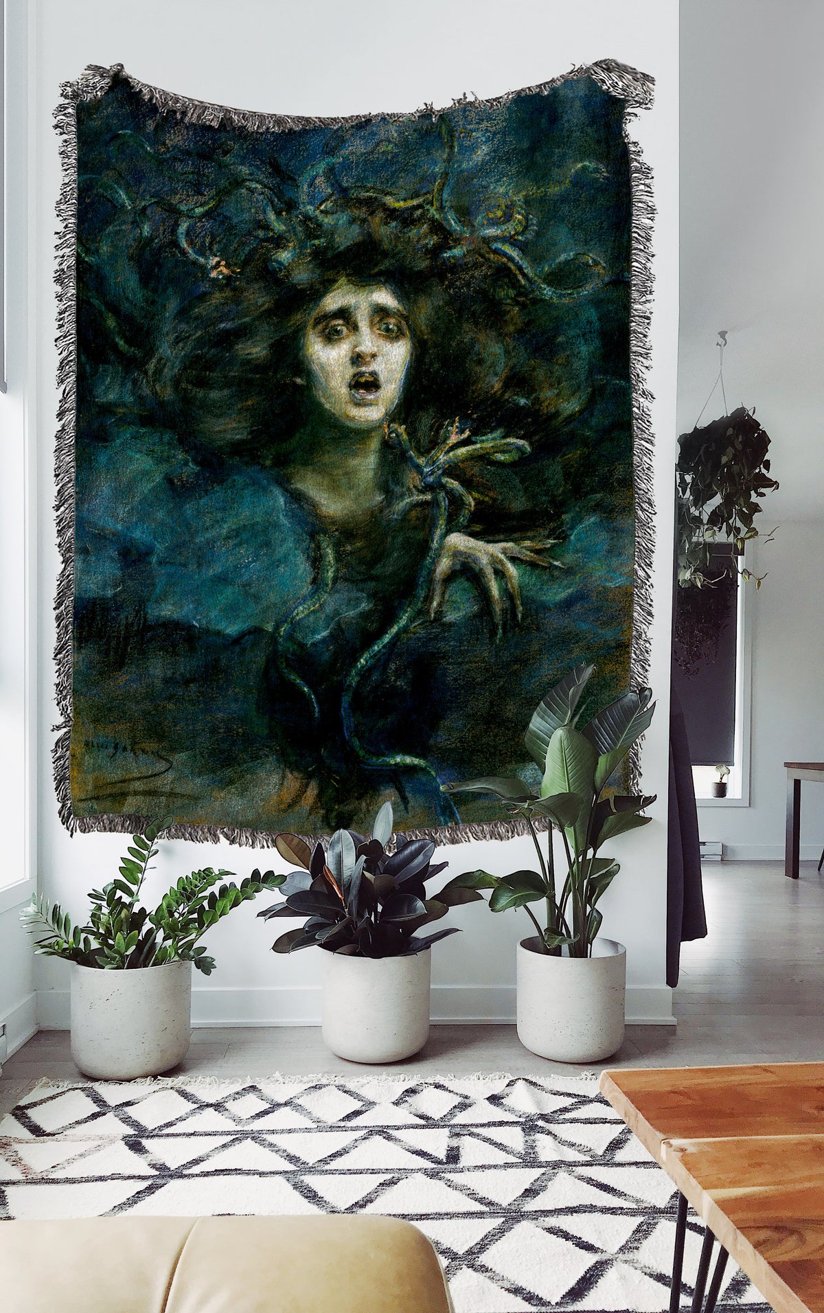 Medusa (1892) Throw Blanket