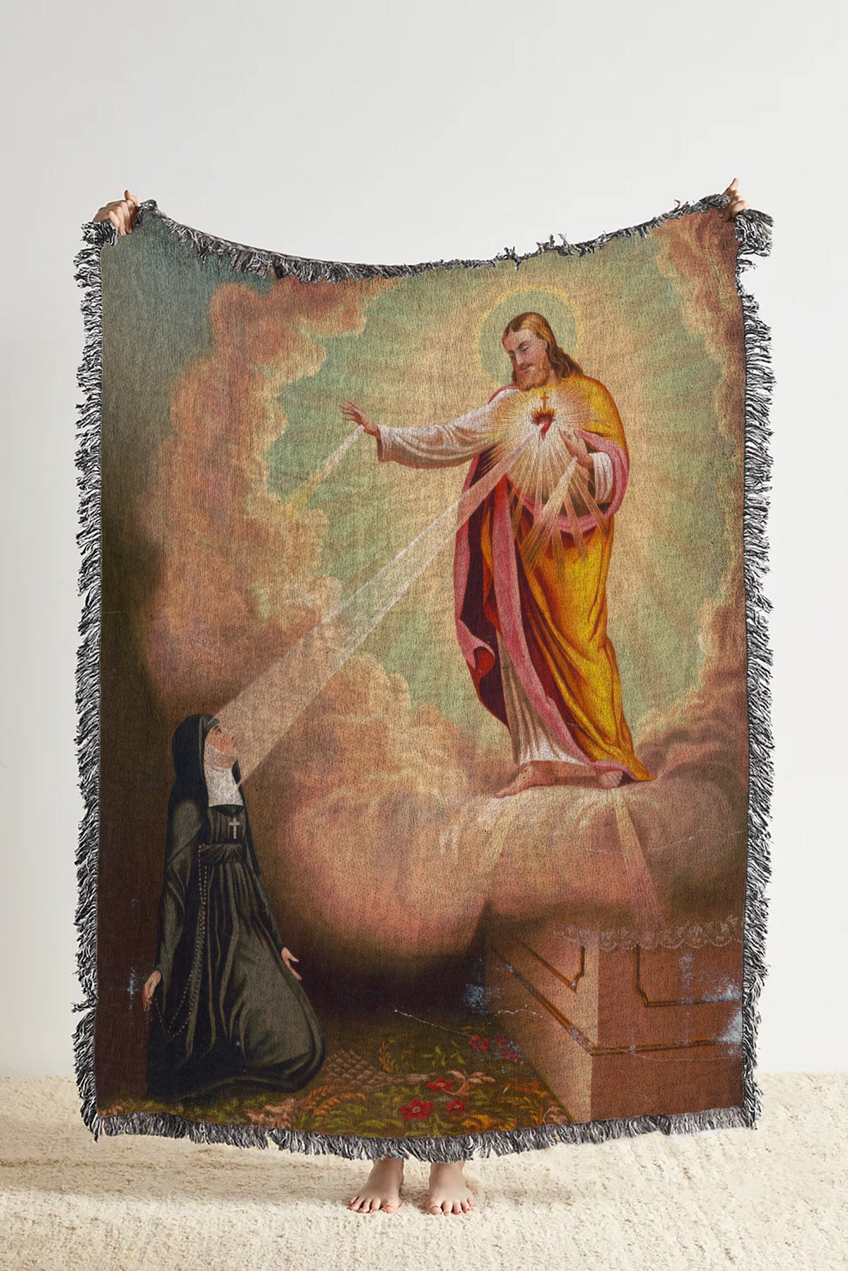 Jesus and Nun (1883)  Throw Blanket