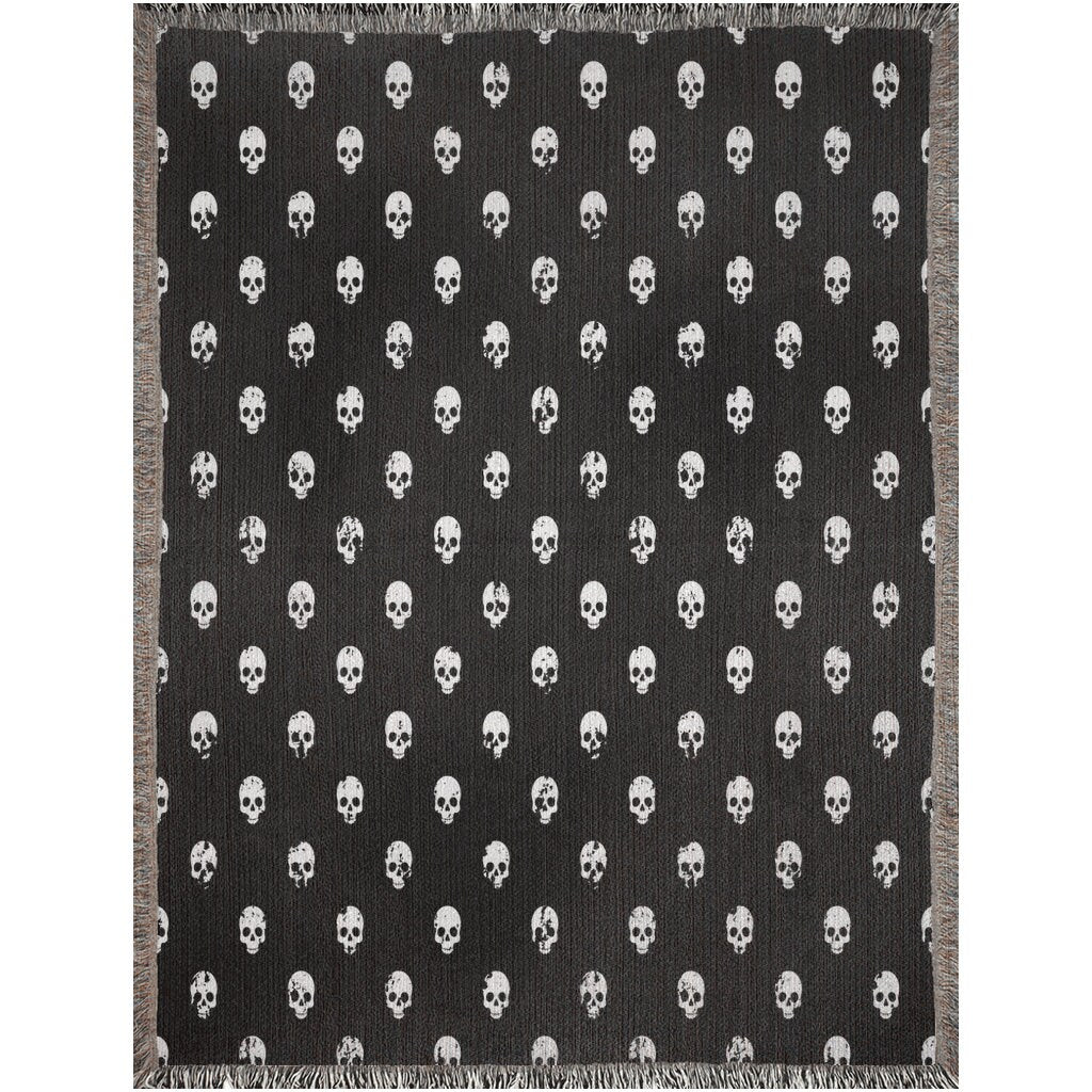 Minimalist Skull  Throw Blanket