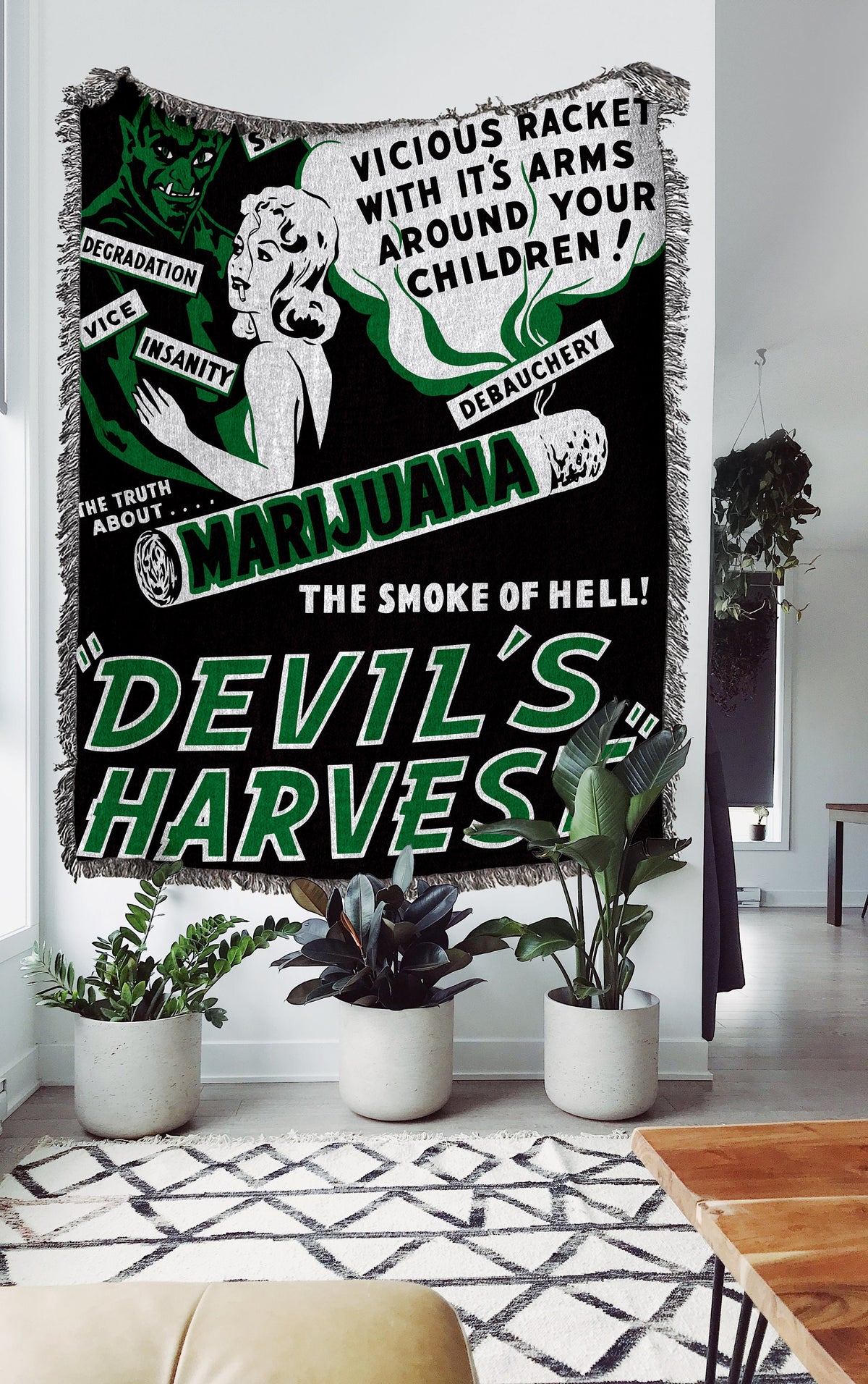 420 Devils Harvest  Throw Blanket