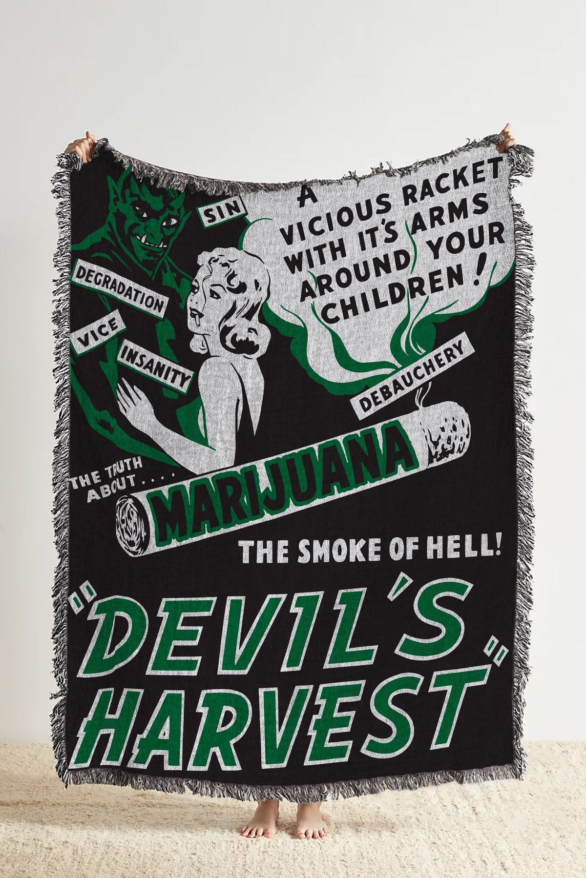 420 Devils Harvest  Throw Blanket