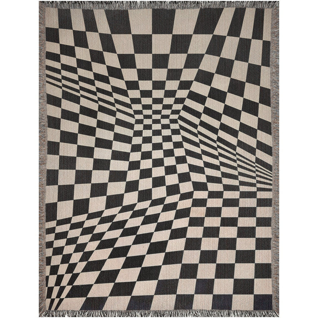 Checkered Wave Throw Blanket