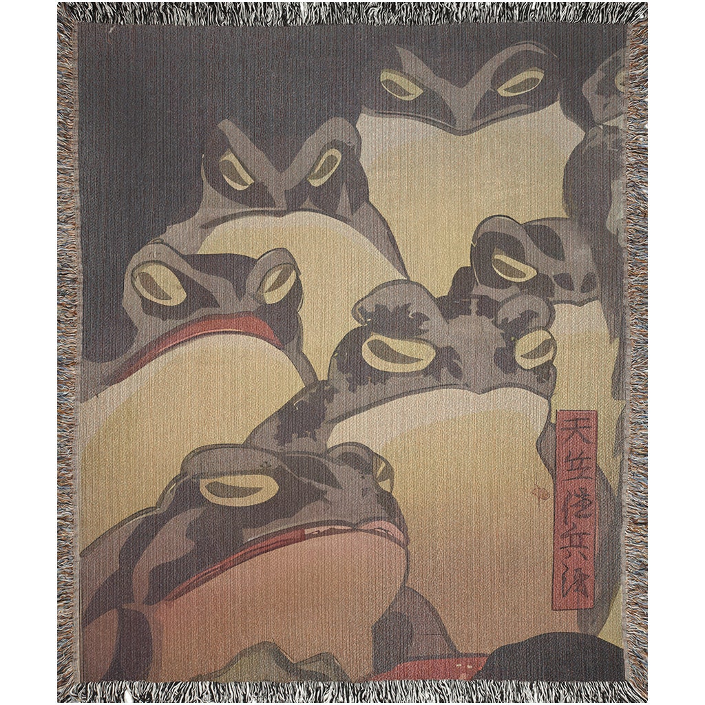 Utagawa Kuniyoshi Frog Throw Blanket